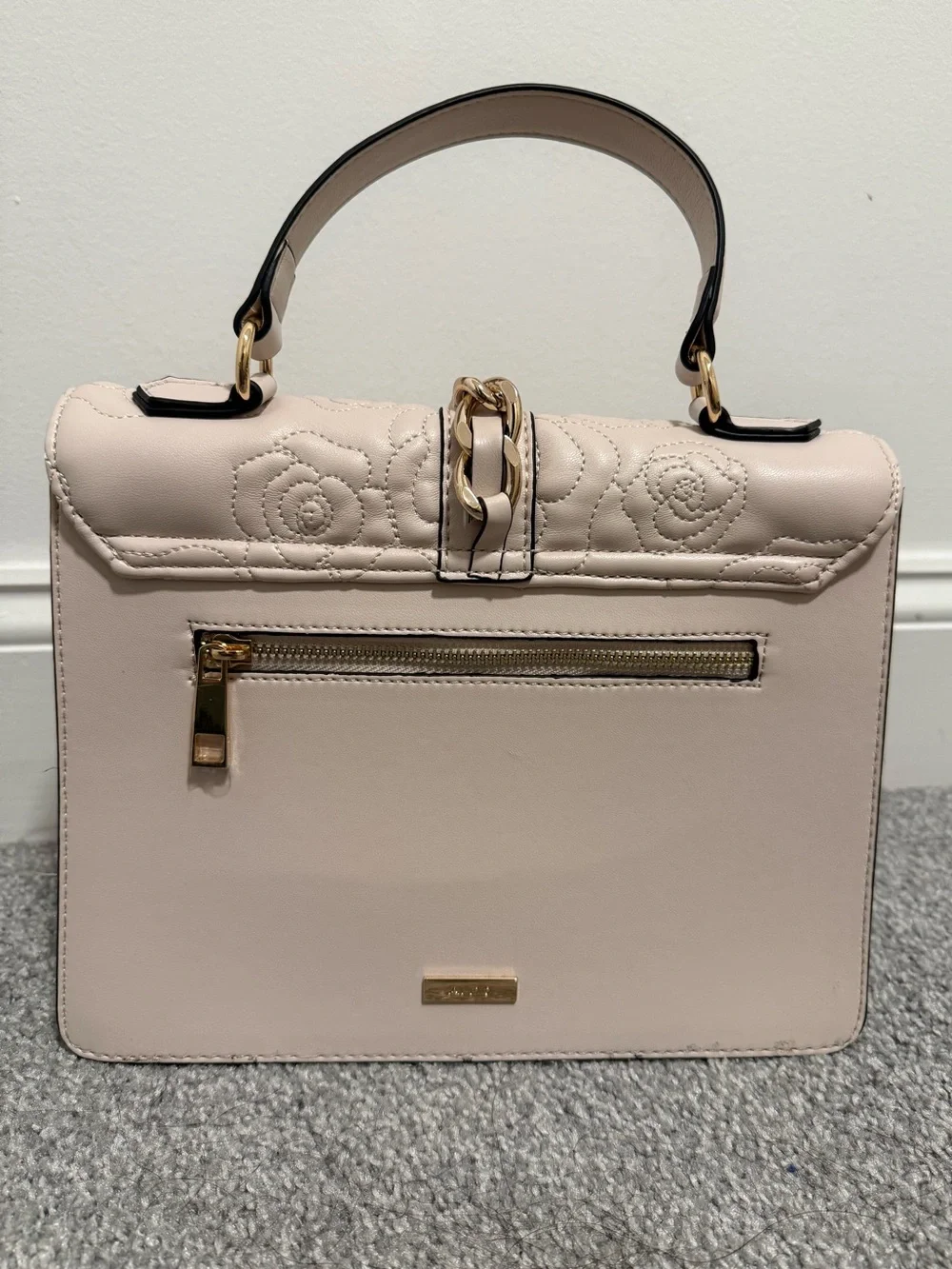 Aldo Blush Pink Quilted Top-Handle Shoulder Bag